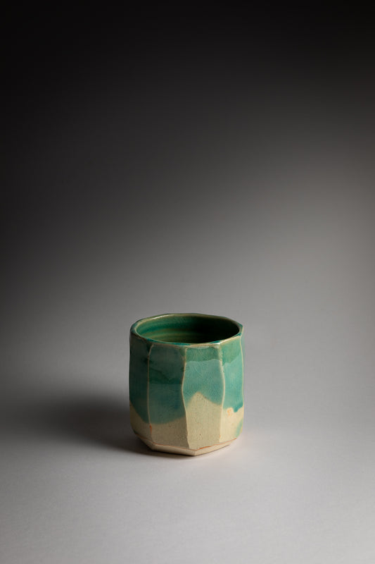 Tasse facettée Shokagama turquoise