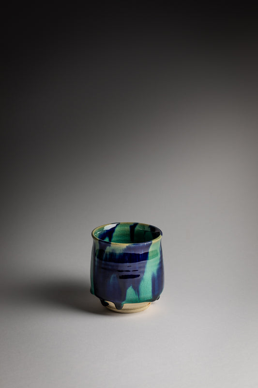 Tasse ronde Shokagama bleu & turquoise