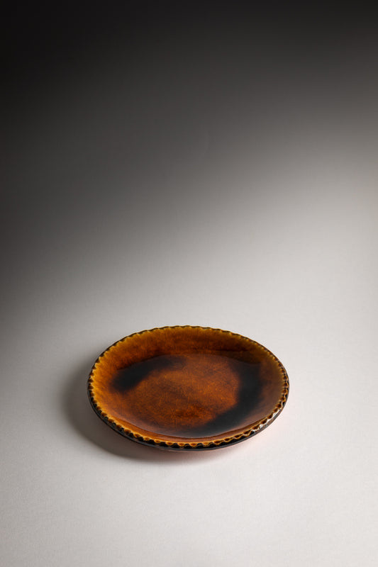 Assiette Iwaï Gama marron