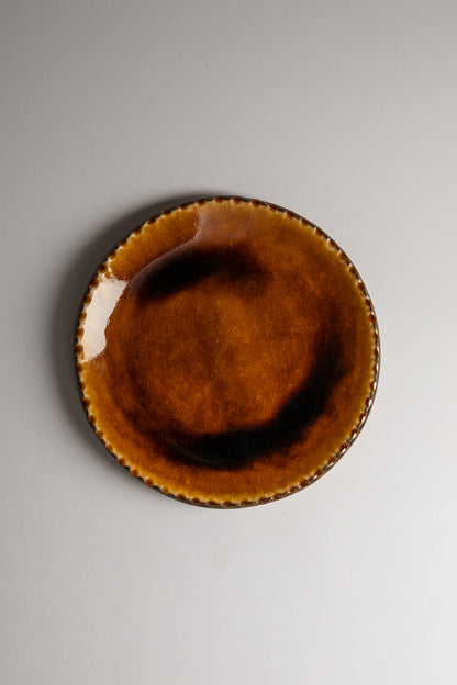 Assiette Iwaï Gama marron