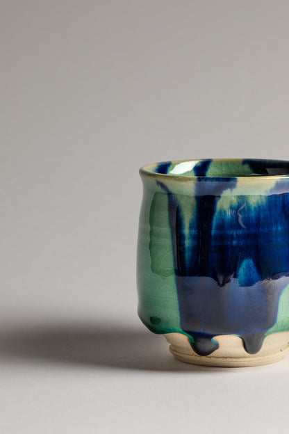 Tasse ronde Shokagama bleu & turquoise