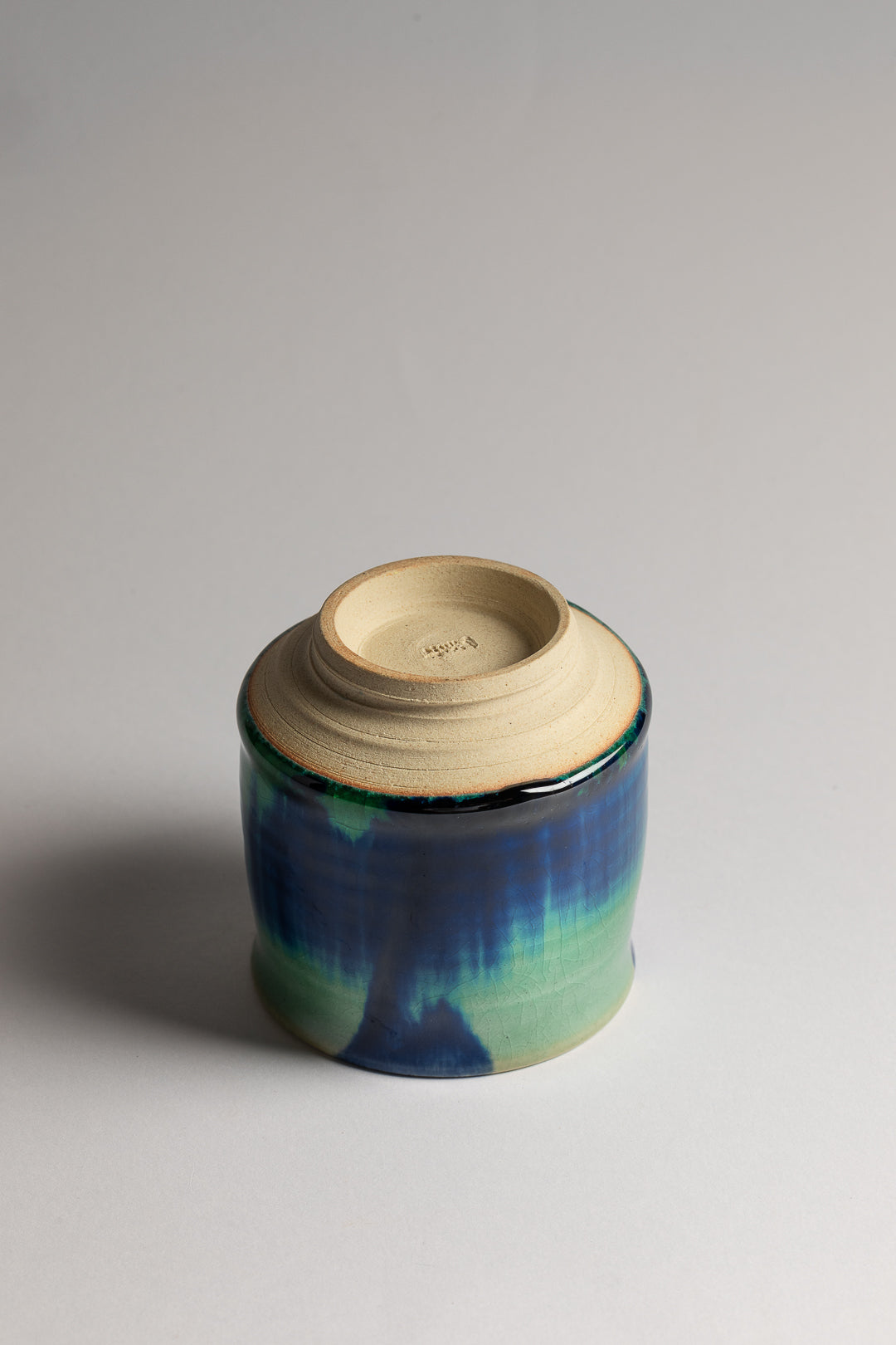 Tasse ronde Shokagama bleu & turquoise